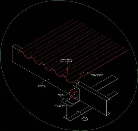 Metal Roof Structure Detail Dwg Detail For Autocad Designs Cad