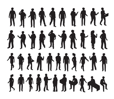 Isometric 3d Illustration Set Silhouettes Of People 2953946 Vector Art