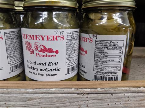 Good And Evil Pickles With Garlic 16 Oz Jar Tiemeyers Market