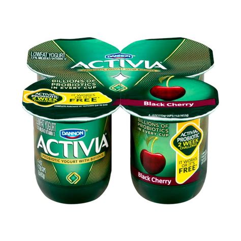 Save On Dannon Activia Probiotic Yogurt Black Cherry Low Fat 4 Ct