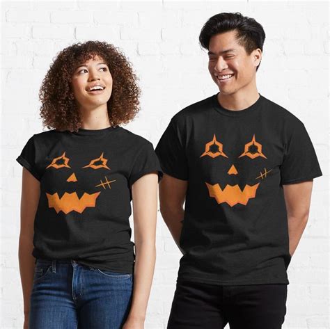 Scary Pumpkin Face Halloween Creepy Pumpkin Smile Classic T Shirt By
