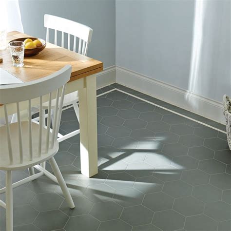 Buckfastleigh Victorian Floor Tile Pattern In Revival Grey With A