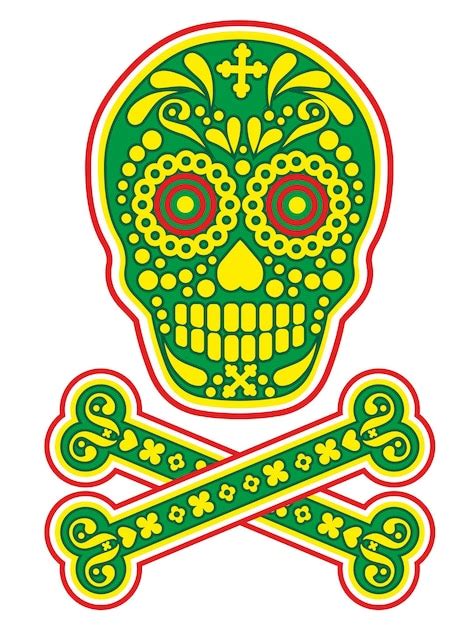 Premium Vector Holy Death Day Of The Dead Mexican Sugar Skull
