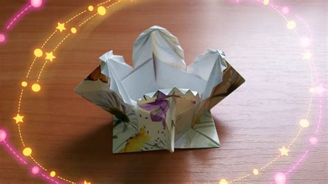 Simple Paper Crafts Origami Box Stand Holder For Easter Eggs And