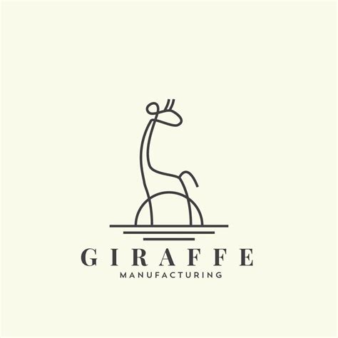 Animal Logo By Spoonlancer Minimal Linework Creates A Giraffe Doodle