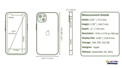 Iphone 13 Size Price Measurement And Dimension