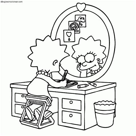 Dibujos De Lisa Simpson Los Simpsons Para Colorear