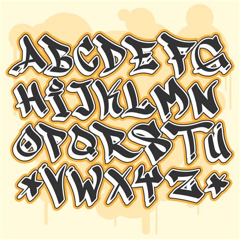 Jeden buchstaben für dein persönliches graffiti alphabet abc zeichnen und einen eigenen style . Graffiti Alphabet 227318 - Download Free Vectors, Clipart ...