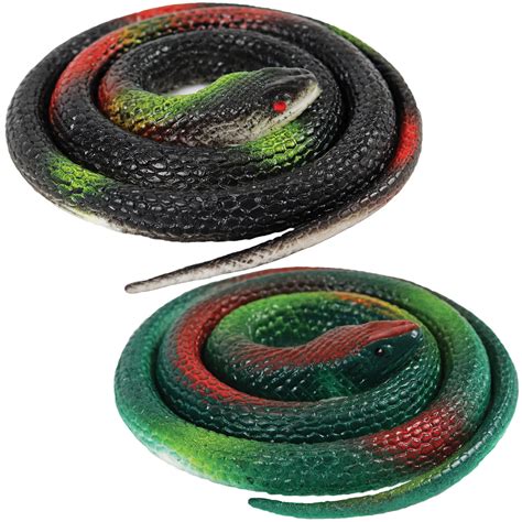 Other Classic Toys Toys And Hobbies 3 New Black Rubber Snakes 24 Toy