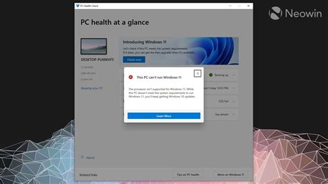 Microsoft Windows 11 Health Check Windows 11 Lite