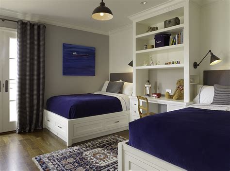Masculine boy teenager bedroom bathroom decorating ideas nursery tartan blue animals equestrian dog art classic timeless preppy interior design style. Cobalt Blue Blankets - Contemporary - boy's room ...