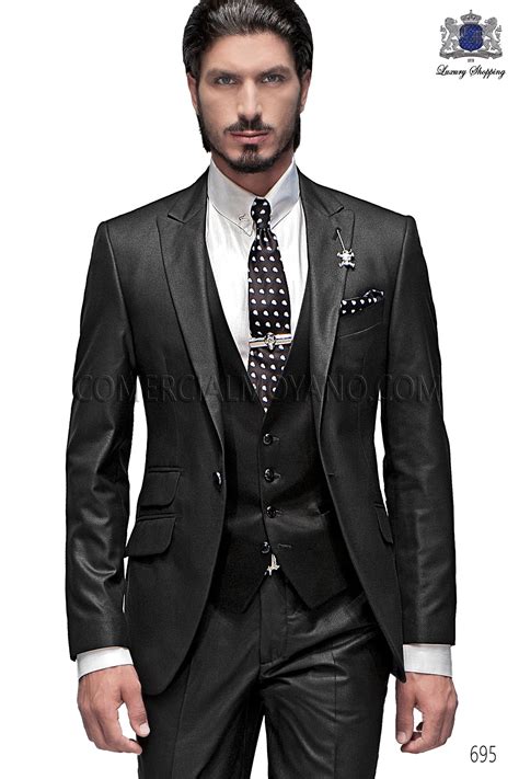 Italian Black Men Fashion Suit Ongala