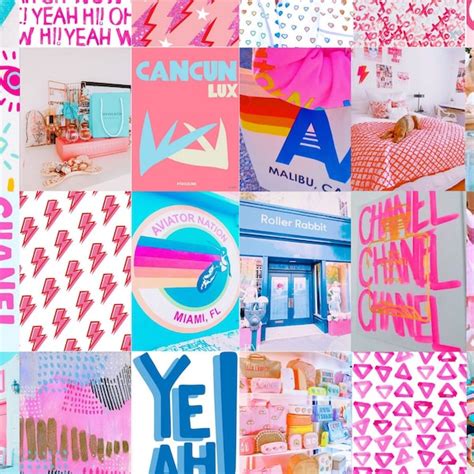 Preppy Wall Collage Etsy