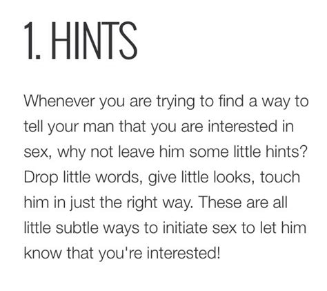 7⃣ Subtle Ways To Initiate Sex 💏👍 ️ 18 Please Musely