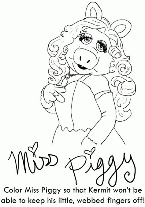 Miss Piggy Coloring Pages Bulbulk Com Coloring Home