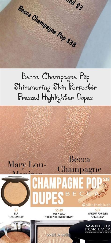 Becca Champagne Pop Shimmering Skin Perfector Pressed Highlighter Dupes Makeup Highlighter