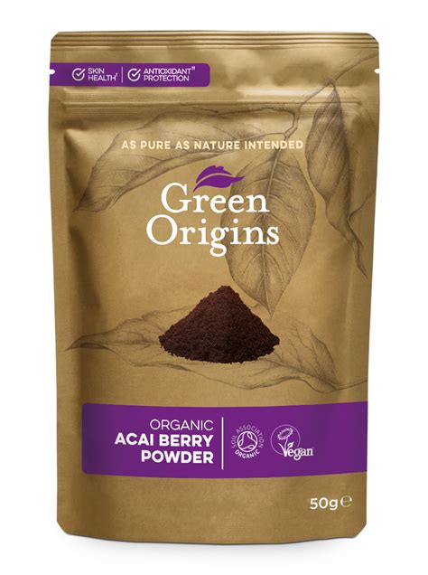 Green Origins Organic Acai Berry Powder (Freeze Dried) 50g | Green Origins