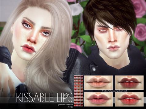 Kissable Lips N56 By Pralinesims At Tsr Sims 4 Updates