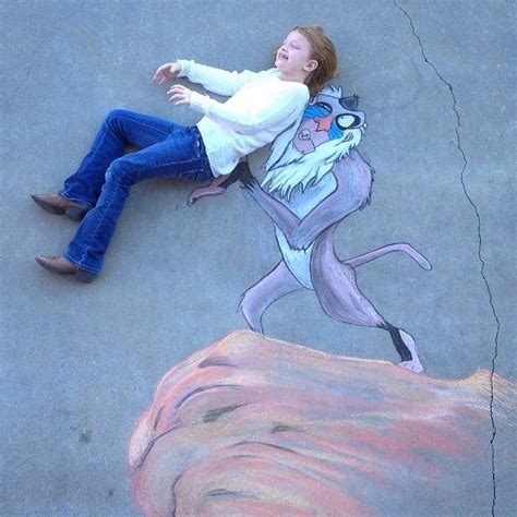 Chalk Art With Kids I Just Cant Wait To Be Queen Lionking Rafiki