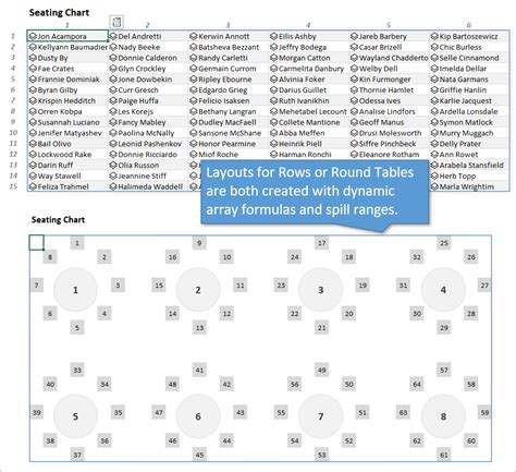 Conference Room Seating Chart Template