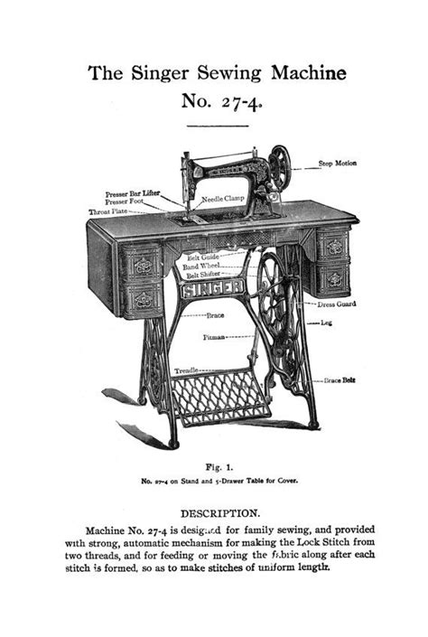 Singer Sewing Machine Parts Manual