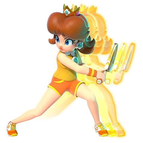 Daisy From Mario Tennis Aces Illustration Artwork Gaming Videogames