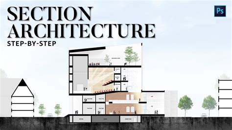 Section Rendering In Photoshop For Architects Step By Step Youtube