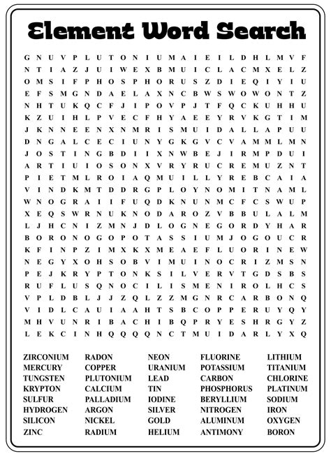 50 Word Word Search Printable