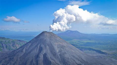 Karymsky Volcano On Kamchatka Threw Ash Up To A Height Of 15 Km Above