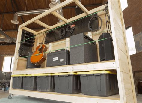 The diy garage shelves are 6 feet long, 16 inches deep and 75.5 inches tall. Portable Garage Storage Shelves » Rogue Engineer