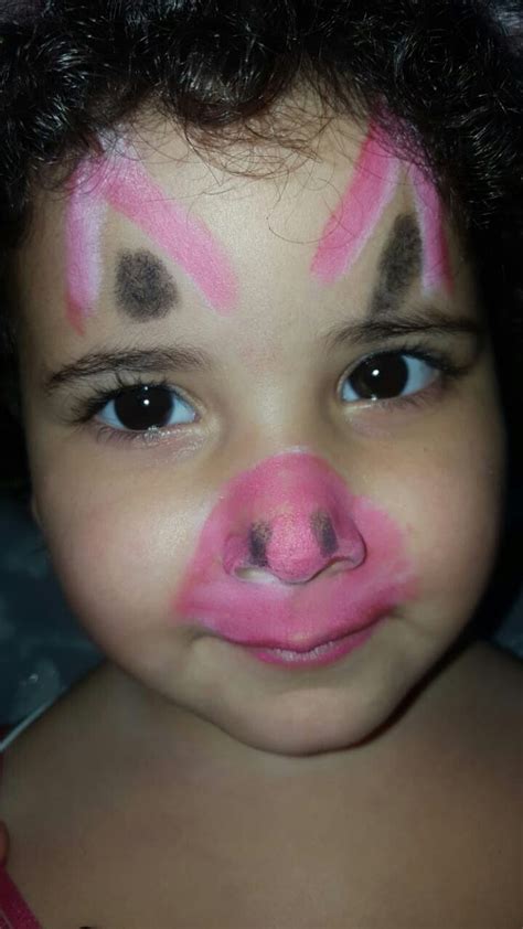 Peppa Pig Face Painting Pig Face Paint Web Face Face Painting Easy