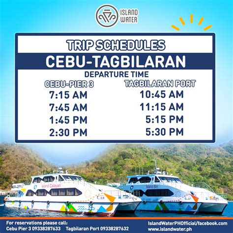 2019 Cebu Tagbilaran Island Water Ferry Schedules And Ticket Fares