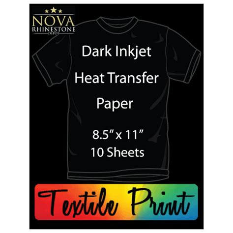 Inkjet Iron On Heat Transfer Paper For Dark Fabric 85 Etsy