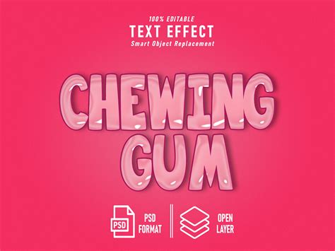 Chewing Gum Pink Text Effect Template Editable By Arendxstudio