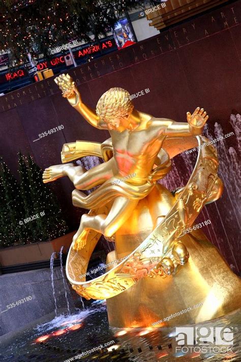 The Statue Of Prometheus At Rockefeller Center New York
