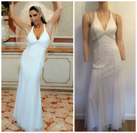 two pictures of a woman in a wedding dress and the same photo of a mannequin