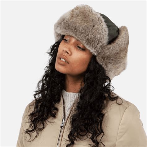 Barts Kamikaze Water Resistant Trapper Hat With Ear Flaps And Faux Fur Trim Army Green Or Black