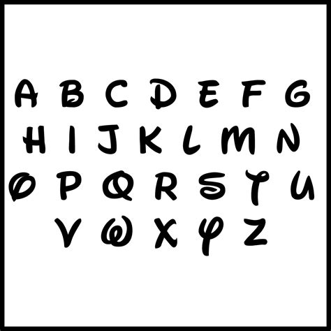 10 Best Alphabet Disney Font Printables Disney Font Disney Alphabet