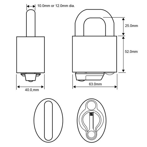 Ingersoll Os711 Open Shackle Padlock 10mm Shackle Ingersoll Locks