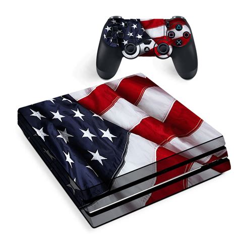 Skin For Sony Ps4 Pro Console Decal Stickers Skins Cover Us Flag Usa