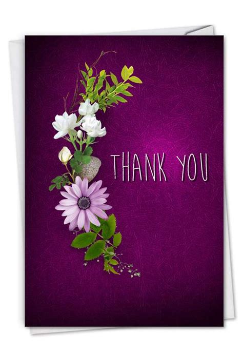 Many Thanks Purple Creative Thank You Greeting Card