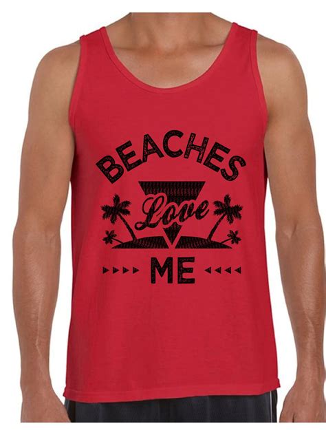 Awkward Styles Beaches Love Me Tank Top For Men Beach Tanks Funny