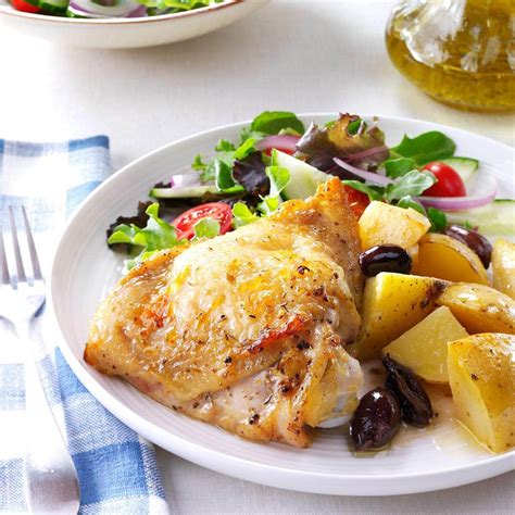 Greek Style Lemon Garlic Chicken Recipe Taste Of Home