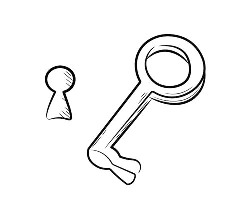 Premium Vector Vintage Key Hand Drawn Simple Drawing In Doodle