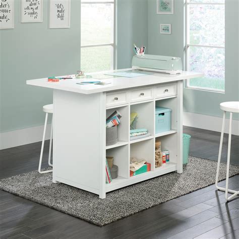 That typically means a table with a large, clear surface. HomeVisions White Work Table-425034 - The Home Depot ...