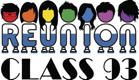 Class Reunion Logo Isolated Rainbow Color On White Background A Vector