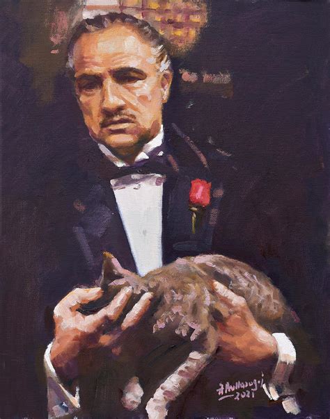The Godfather Painting By Alketa Avllazagaj Fine Art America