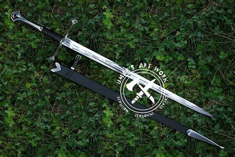 Anduril Sword Of Strider Custom Engraved Sword Lotr Sword Etsy Ireland