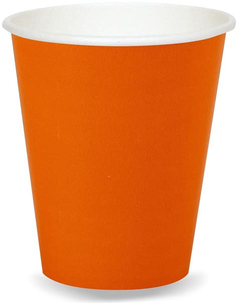 Sunkissed Orange (Orange) 9 oz. Paper Cups - PartyBell.com | Orange paper, Paper cup, Orange cups