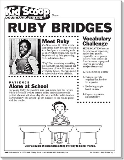 A simple act of courage unit. Kid Scoop: Ruby Bridges | Lesson Ideas | Pinterest ...